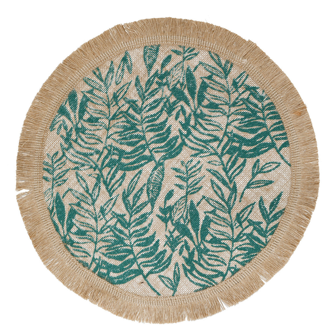 Creative Tops Green Leaf Hessian Placemats