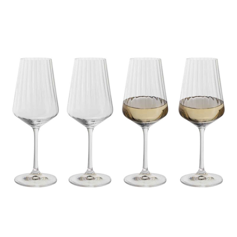 Dartington Cheers Optic White Wine Glasses