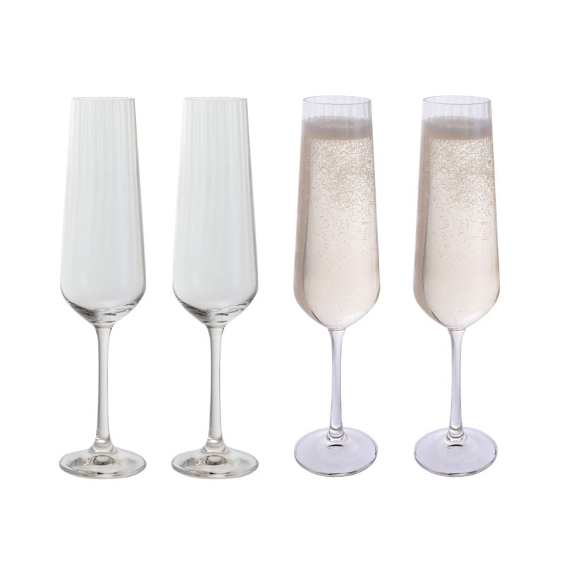 Dartington Cheers Optic Flute Glasses