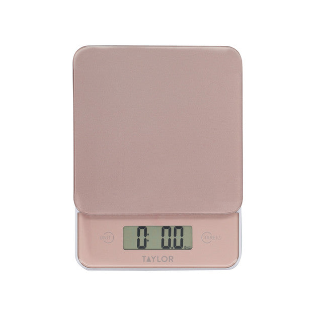Taylor Rose Gold Glass Digital Slim Kitchen Scale