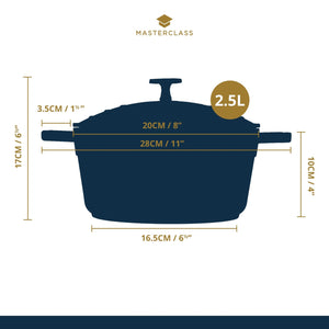 MasterClass Cast Aluminium Sky Blue Casserole - All Sizes