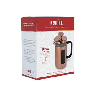 La Cafetière Pisa Copper 3 Cup Cafetiere