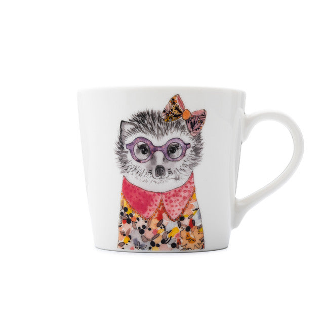 Creative Tipperleyhill Hedgehog Print Fine China Mug