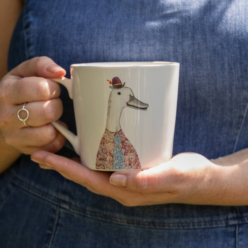 Creative Tipperleyhill Duck Print Fine China Mug