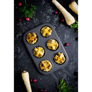 MasterClass Non-Stick 6 Hole Deep Cake Pan