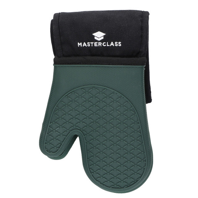 MasterClass Silicone Green Double Oven Gloves