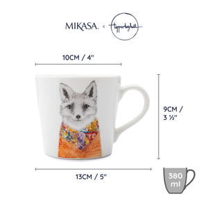 Mikasa Tipperleyhill Fox Print Fine China Mug