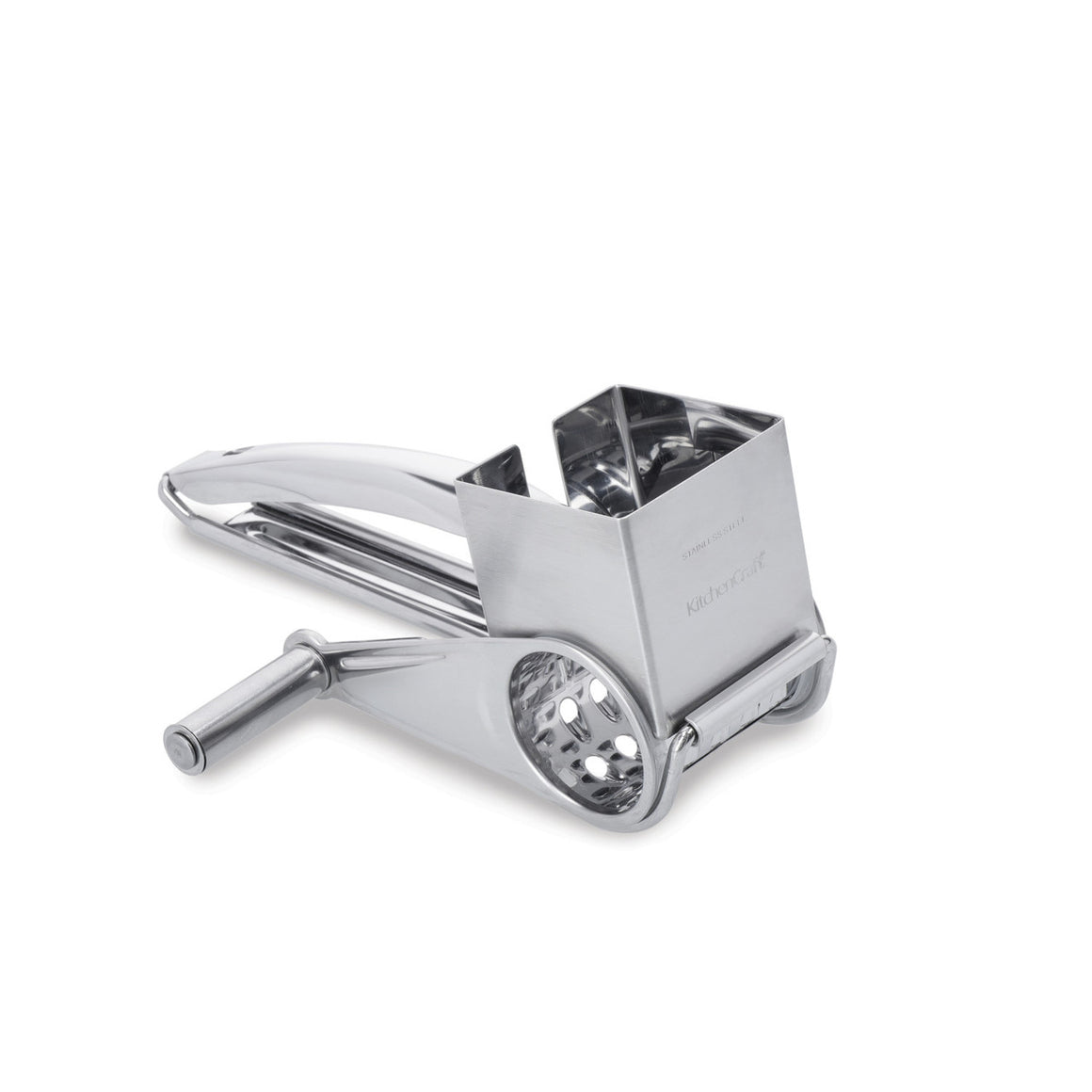 KitchenCraft Stainless Steel Rotary Grater With 3 Drums