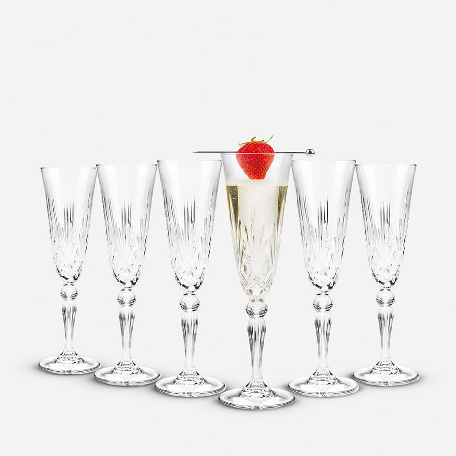 Melodia Crystal Champagne Flutes - Promotion