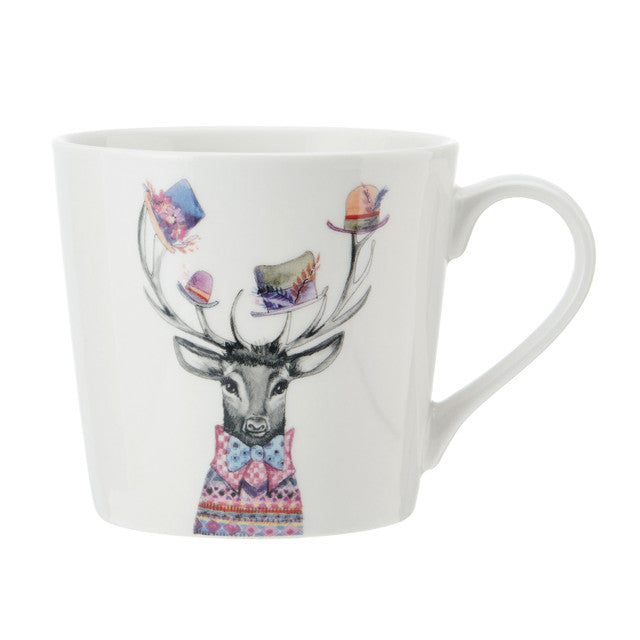 Creative Tipperleyhill Stag Print Fine China Mug