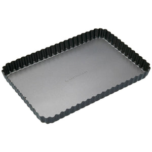 MasterClass Non-Stick Loose Base Fluted Rectangular Flan/Quiche