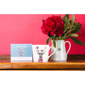 Creative Tipperleyhill Stag Print Fine China Mug