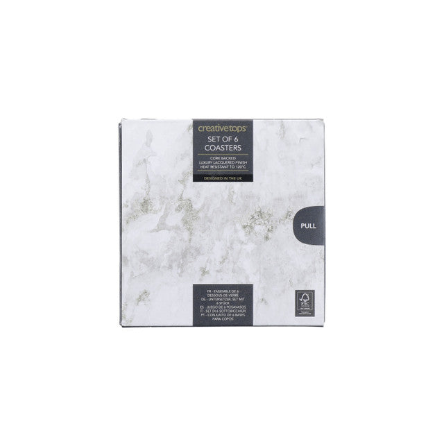 Creative Tops Set of Grey Marble Effect Coasters
