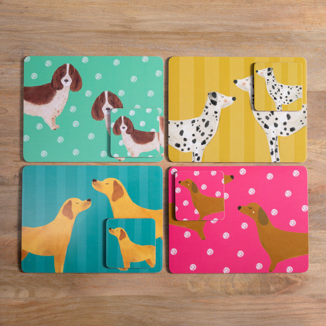 Creative Set Dog Print Coasters