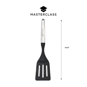 MasterClass Soft Grip Stainless Steel 34cm Slotted Turner