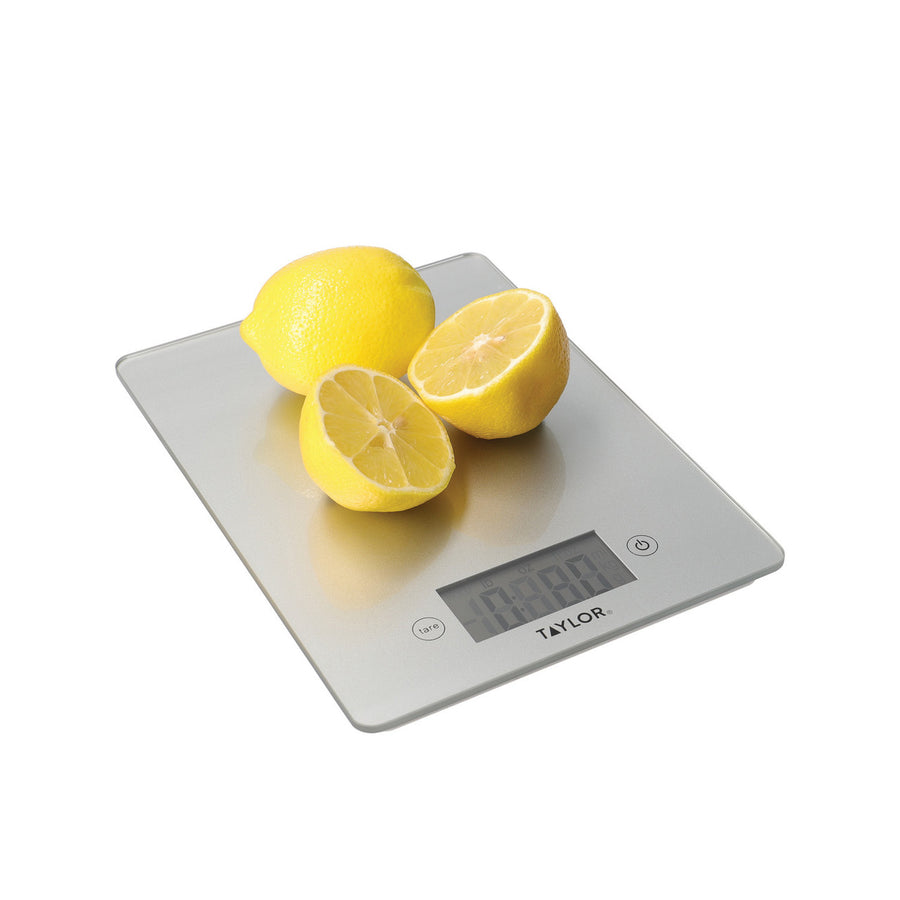 Taylor Pro Silver Glass Digital 5Kg Kitchen Scales