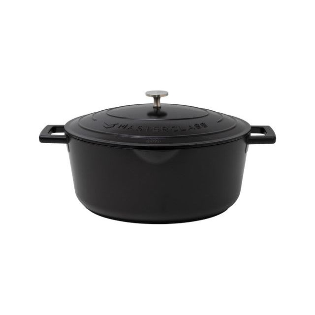MasterClass Black Oval Cast Aluminium 6L Casserole Dish
