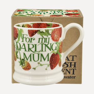 Emma Bridgewater Strawberries Darling Mum Half Pint Mug Boxed