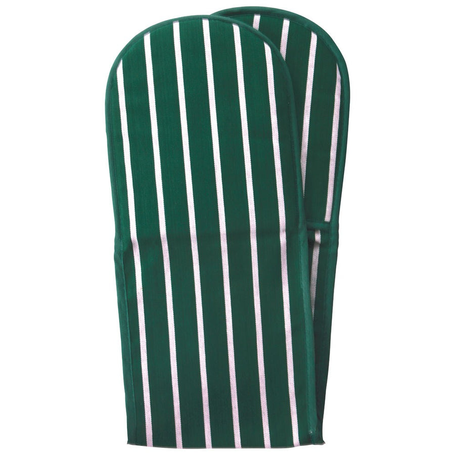 Dexam Green Butchers Stripe Double Oven Glove