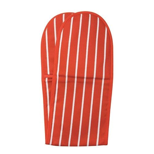 Dexam Red Butchers Stripe Double Oven Glove