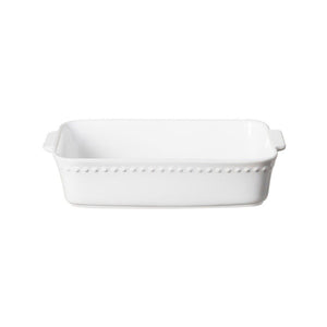 Pearl White Medium Rectangular Baker