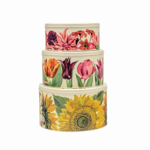 Emma Bridgewater Flowers Set of 3 Round Cake Tins