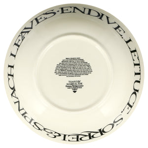 Emma Bridgewater Black Toast 'Mizuna Salad' Large Dish - Sale