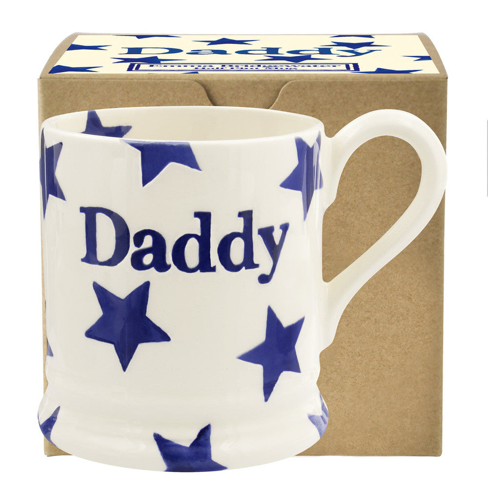 Emma Bridgewater Blue Star Daddy Half Pint Mug