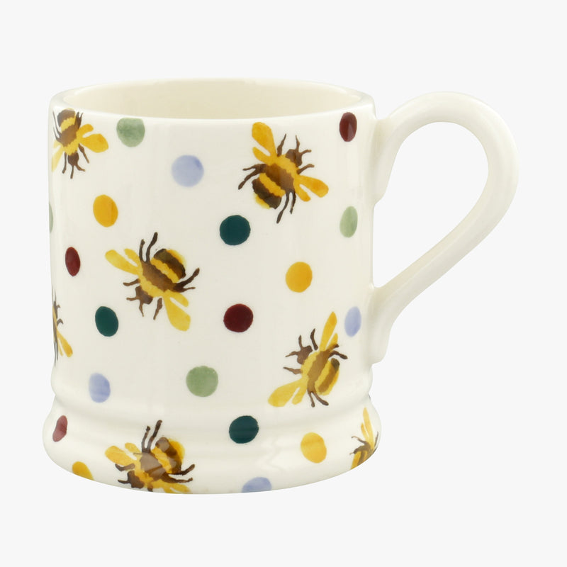 Emma Bridgewater Bumblebee & Small Polka Dot Half Pint Mug