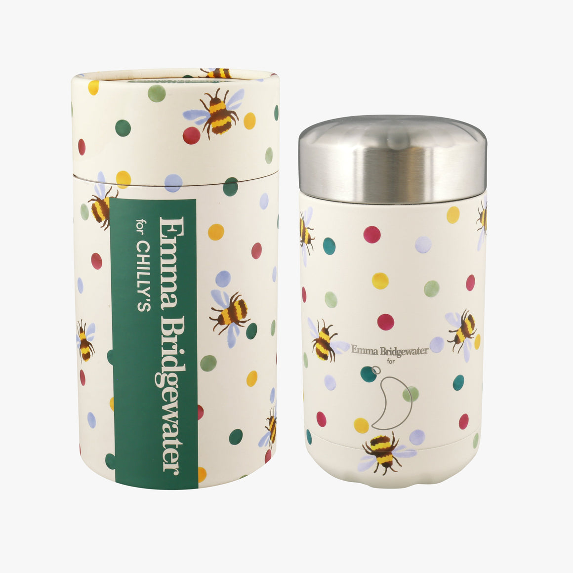 Chilly's Bridgewater Polka Dot & Bees 500ml Food Pot