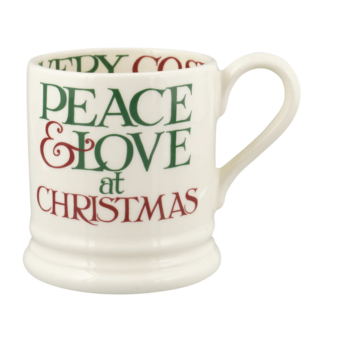Emma Bridgewater Christmas Toast & Marmalade Peace & Love Half Pint Mug