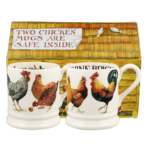 Emma Bridgewater Rise & Shine Set Of 2 Half Pint Mugs