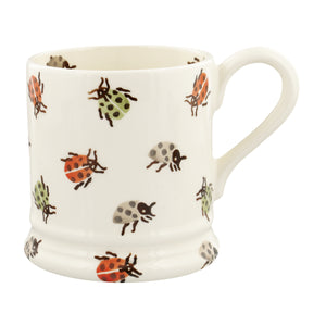 Emma Bridgewater Orange Ladybirds Half Pint Mug