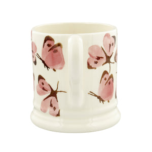 Emma Bridgewater Pink Cabbage White Butterfly Half Pint Mug