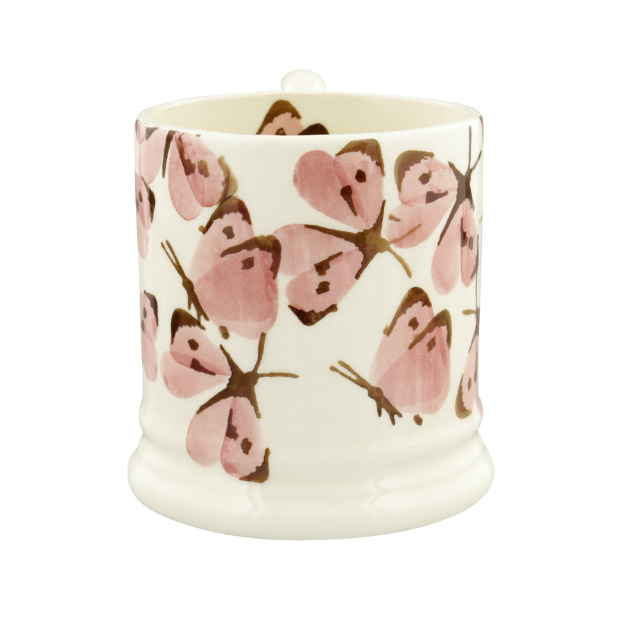 Emma Bridgewater Pink Cabbage White Butterfly Half Pint Mug