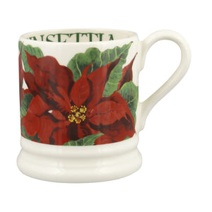 Emma Bridgewater Flowers Poinsettia Half Pint Mug