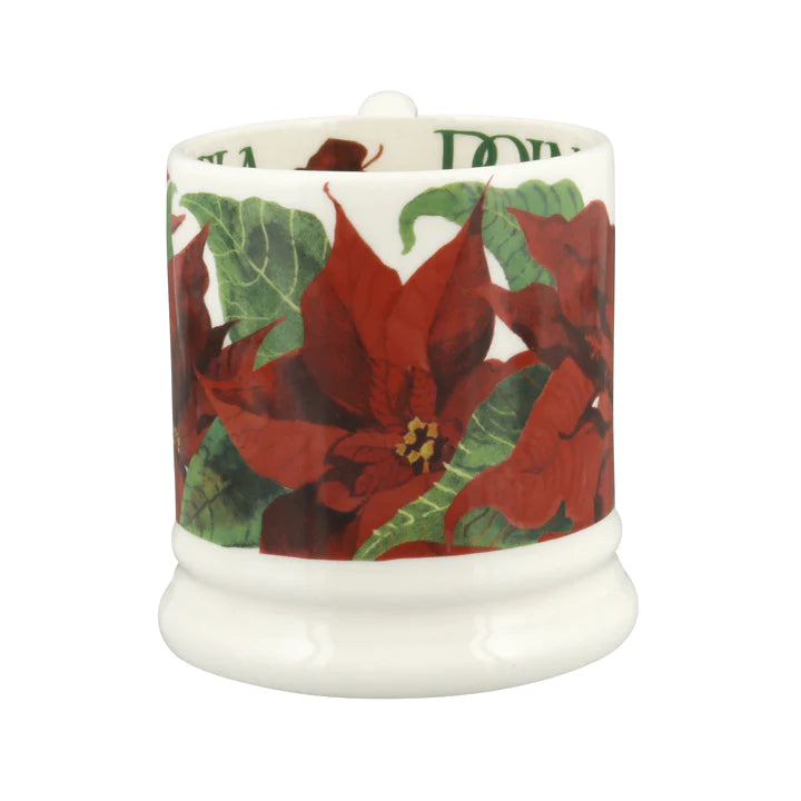 Emma Bridgewater Flowers Poinsettia Half Pint Mug