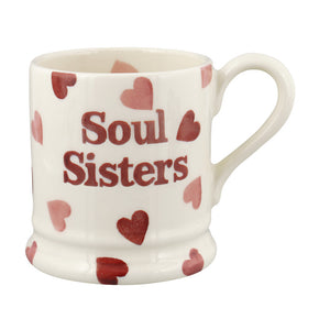 Emma Bridgewater Pink Heart Soul Sisters Half Pint Mug