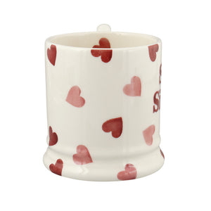 Emma Bridgewater Pink Heart Soul Sisters Half Pint Mug