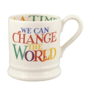 Emma Bridgewater Rainbow Toast Change The World Half Pint Mug