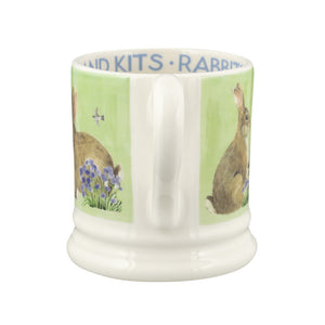 Emma Bridgewater Rabbits & Kits Green Half Pint Mug