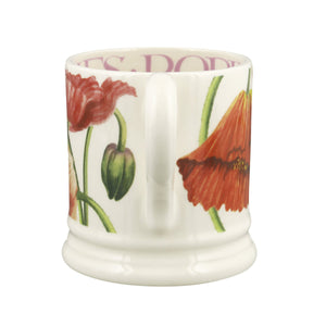 Emma Bridgewater Flowers Red Poppy Half Pint Mug