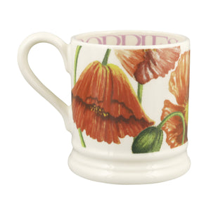 Emma Bridgewater Flowers Red Poppy Half Pint Mug