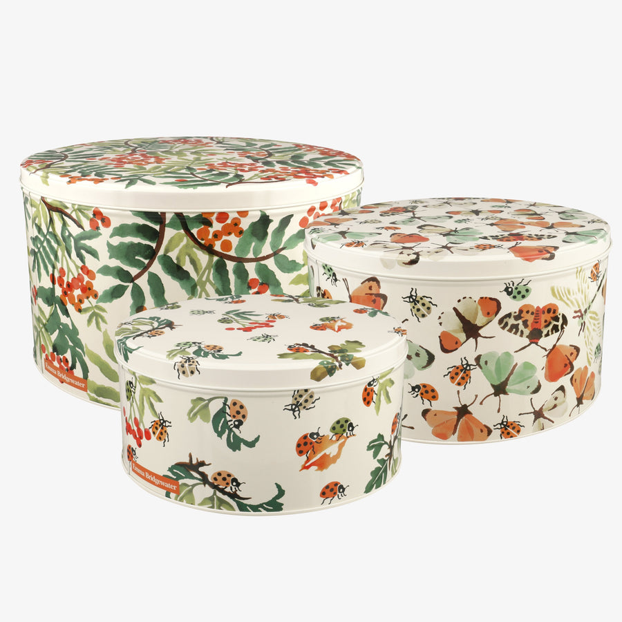 Emma Bridgewater All Creatures Great & Small Set 3 Round Cake Tins