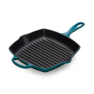 Le Creuset Signature Deep Teal Cast Iron Grill - All