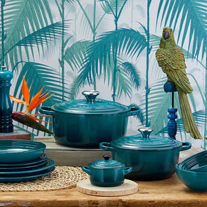 Le Creuset Signature Cast Iron Deep Teal Shallow Casserole - All Sizes