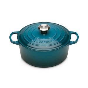 Le Creuset Signature Cast Iron Deep Teal Round Casserole - All Sizes