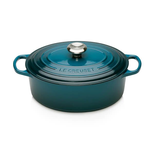 Le Creuset Signature Cast Iron Deep Teal Oval Casserole - All Sizes