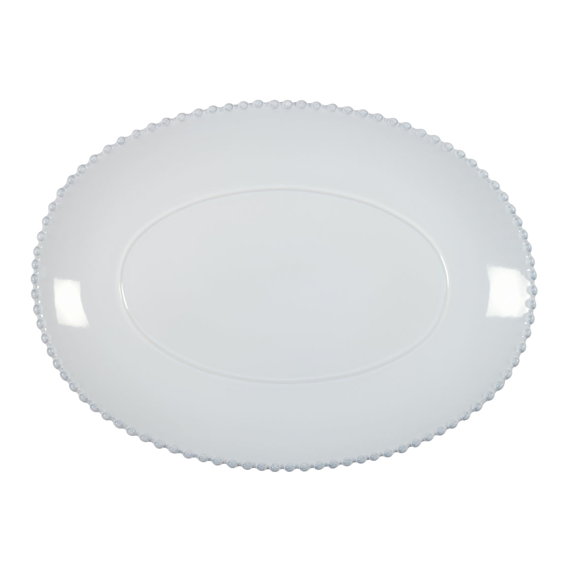 Pearl White Large Oval Platter
