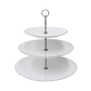 Pearl White Centerpiece 3 Tier Cake Stand